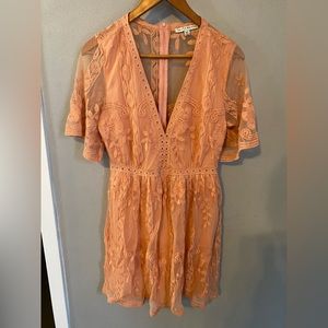 Peach/Coral Lace Dress